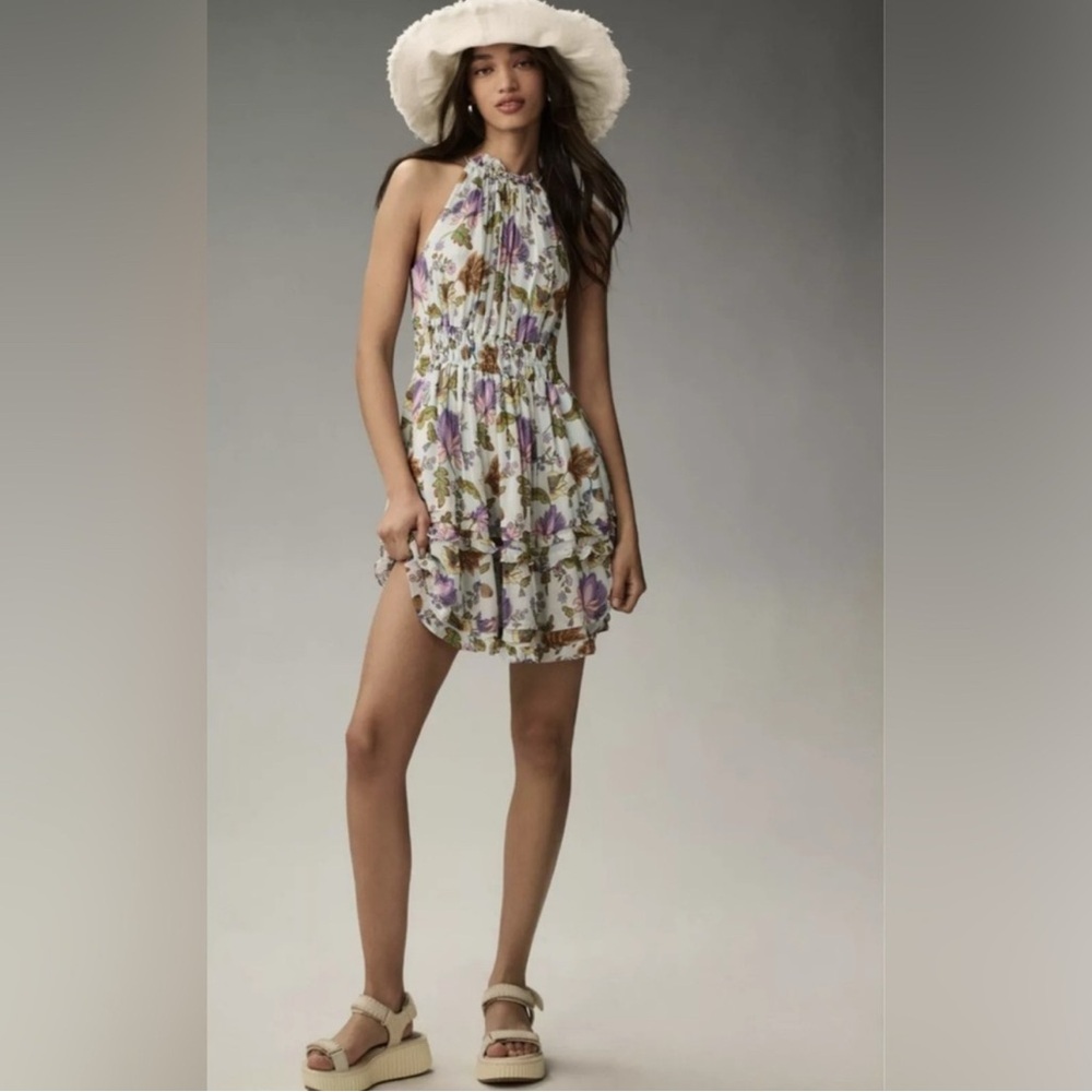 NWT Anthropologie The Somerset Mini Dress: Halter Edition Size Medium - Picture 3 of 6